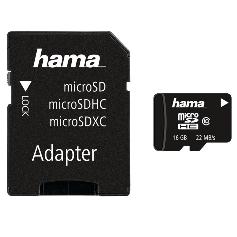 HAMA - Micro SD-kort 16 GB   - Vi er spesialisten